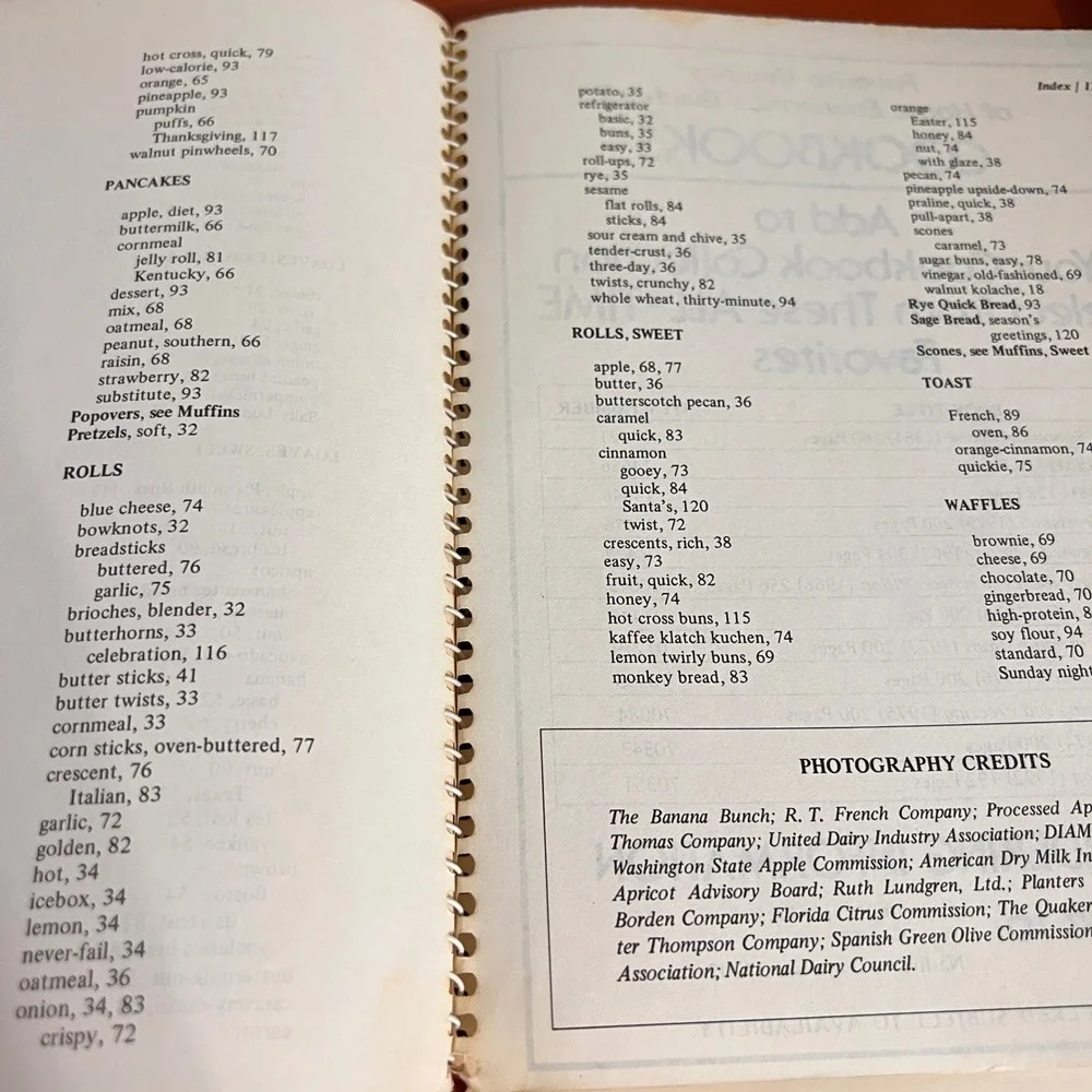 Breads Favorite Recipes of Home Economics Teachers 1981 Spiral Cookbook Vintage